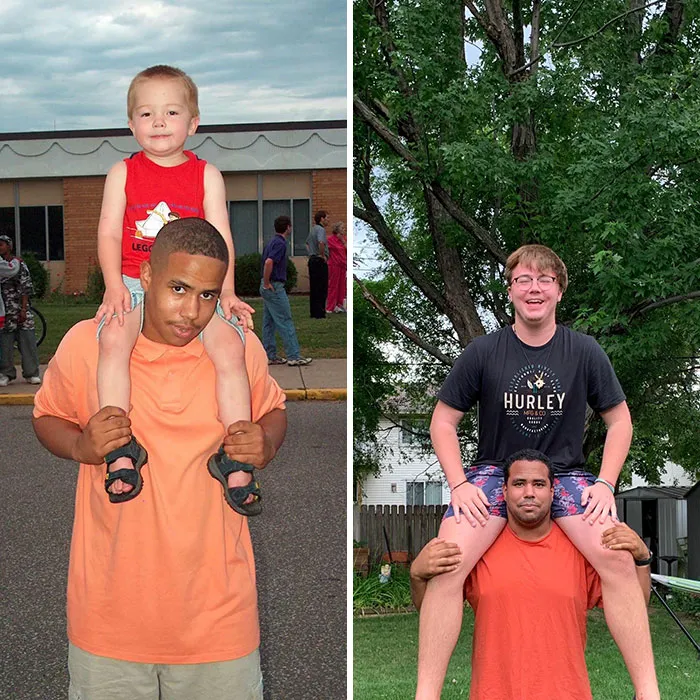 Mi primo y yo, en 2005 y 2020