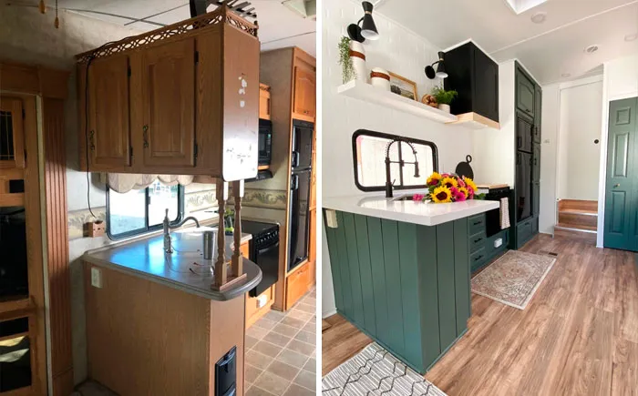 30 Pics Of Old Ugly RVs Redesigned Into Beautiful Tiny Homes By "RV Fixer Upper"