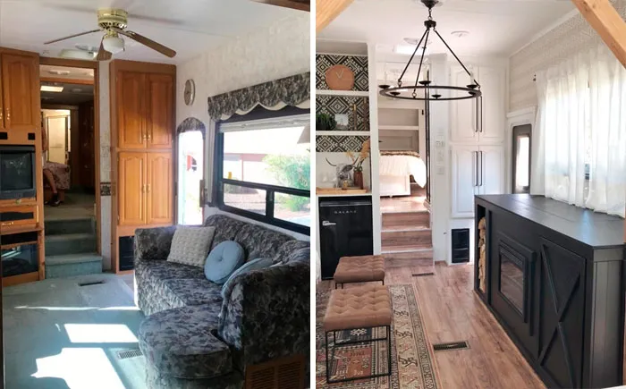 30 Pics Of Old Ugly RVs Redesigned Into Beautiful Tiny Homes By "RV Fixer Upper"