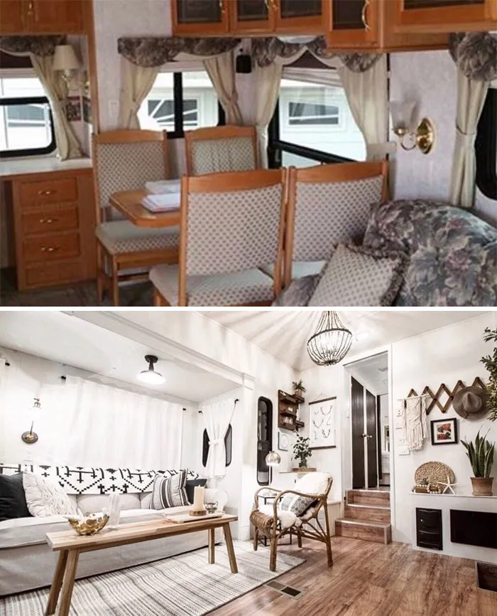 30 Pics Of Old Ugly RVs Redesigned Into Beautiful Tiny Homes By "RV Fixer Upper"