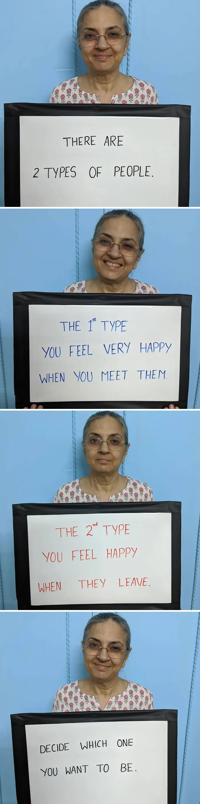 Esta madre india se vuelve viral después de que su hijo la convenciera de escribir su sabiduría en carteles y compartirlos en Instagram (25 fotos)