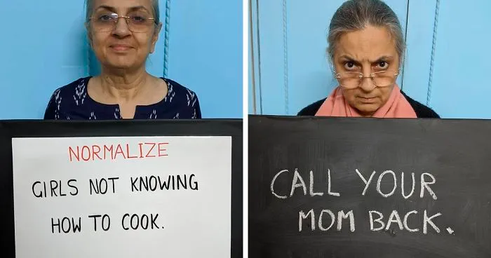 Indian Mom Goes Viral After Son Convinces Her To Put Her Worldly Wisdom On Signs And Share It On IG (30 Pics)