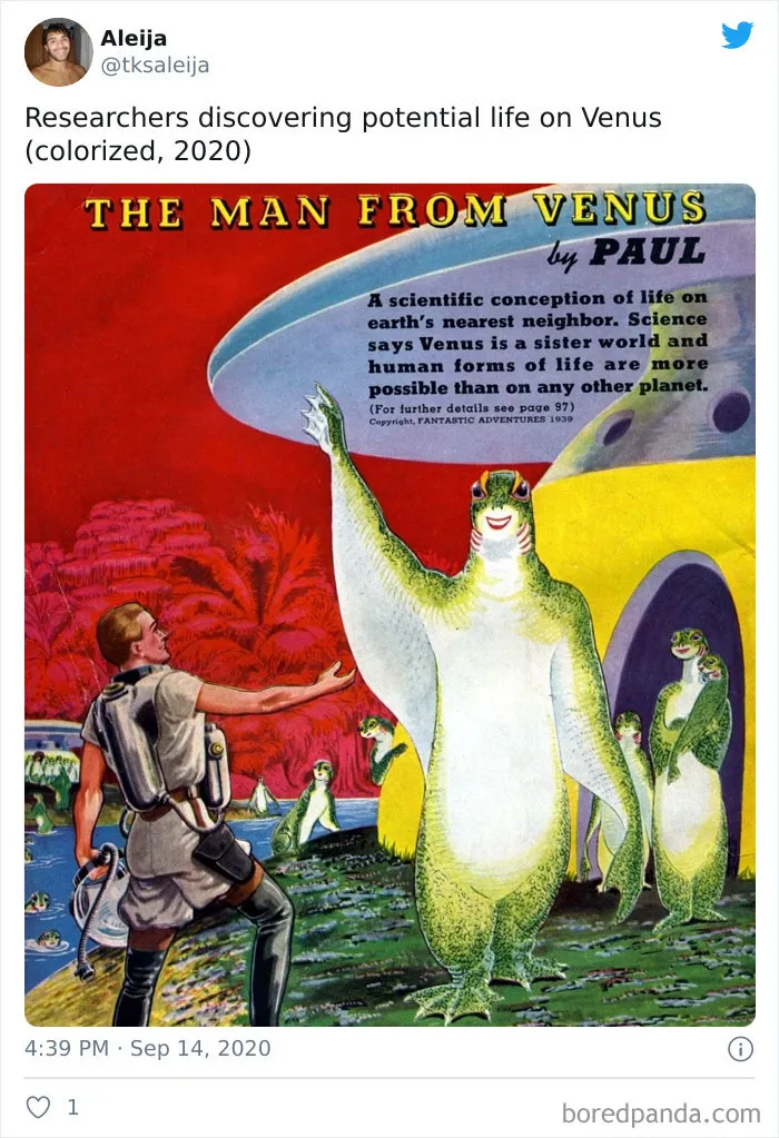 34 Memes Illustrating Humanity's Reaction To The News About The Possibility Of Life On Venus
