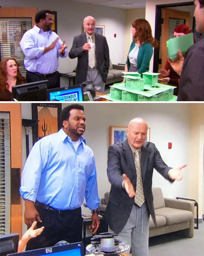 Creed Wears A Tie, Jacket, And Sweatpants In One Episode, And Nobody Seems To Notice