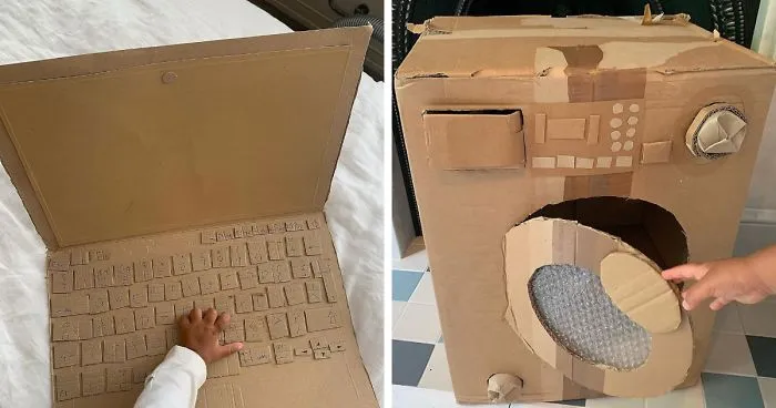 This Mom Is Repurposing Cardboard Into Fun And Accurate Everyday Household Items And Interactive Toys