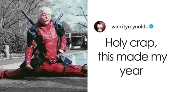 Ryan Reynolds' Wholesome Reply To This Pic Of A Burn Victim Cosplaying Deadpool Goes Viral