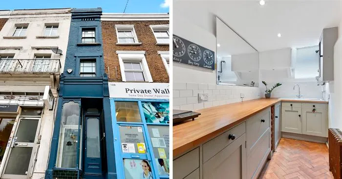 Here's London's Narrowest Home At Only 5 ft 5 in Across And It's Currently On The Market For Nearly $1.3M