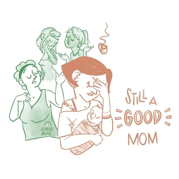 30 "Still A Good Mom" Illustrations Encouraging Moms To Ditch "Social Norms"