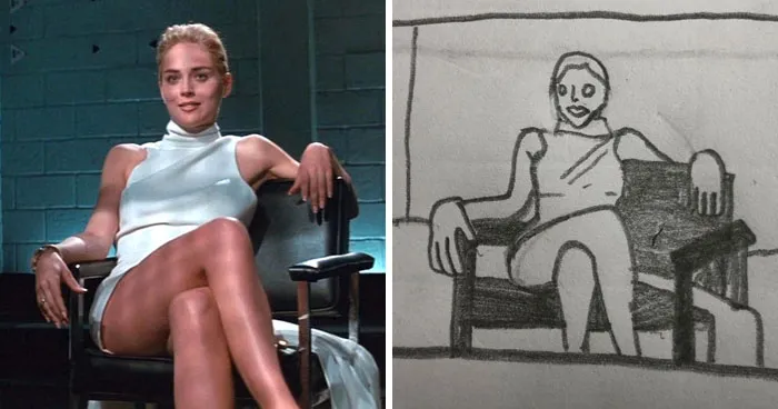 Girl On Twitter Is Drawing Various Movie Scenes Other Users Shared Under Her Post, And It's Cracking People Up (31 Pics)
