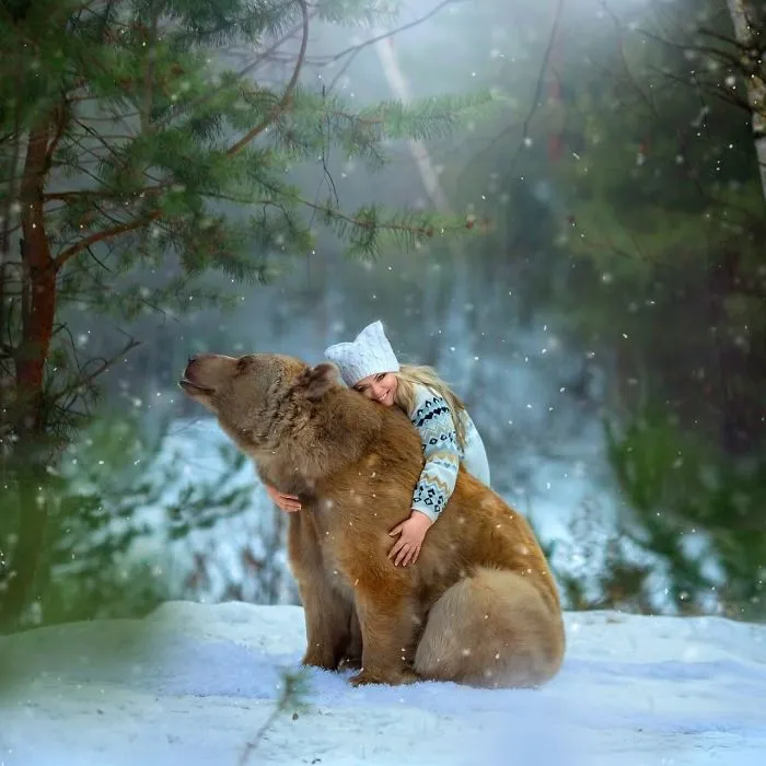 Russian Brown Bear Who Was Abandoned As A Cub And Raised By Humans Has Now Started A Modeling Career (35 Pics)