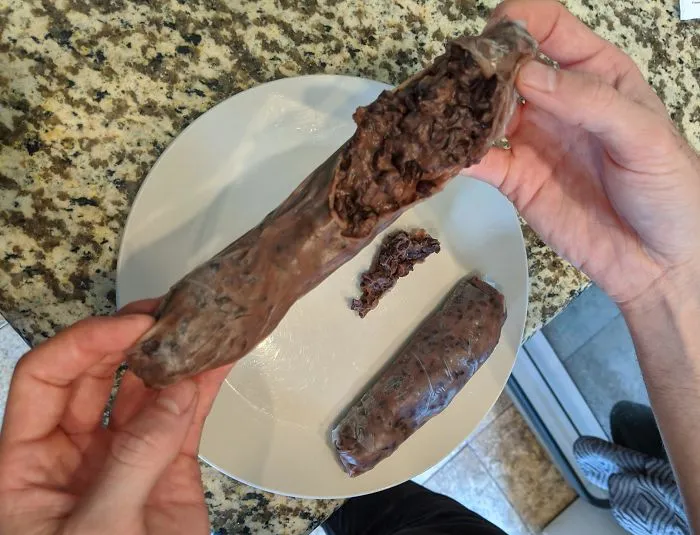 Fríjoles con papel de arroz. No pensaba que tendrían este aspecto