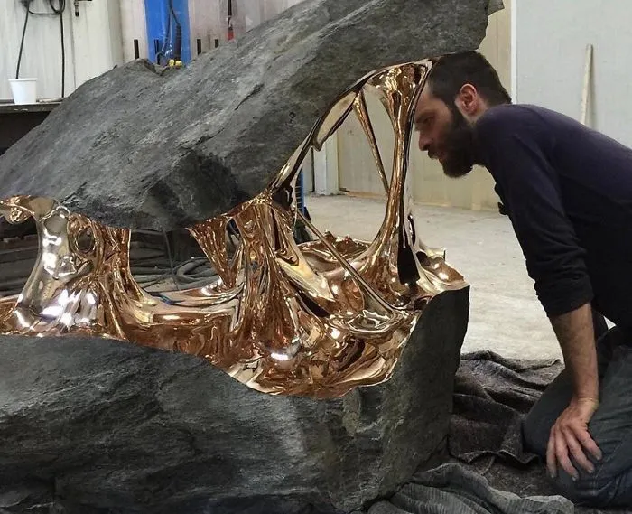 This Boulder With Stretched Bronze Does It For Me