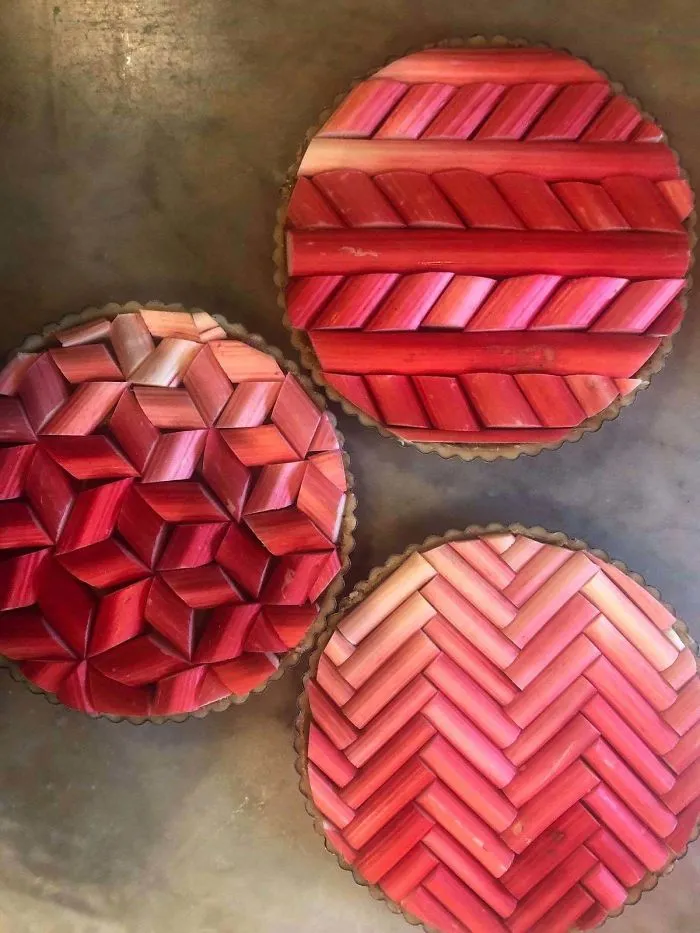 These Rhubarb Pies