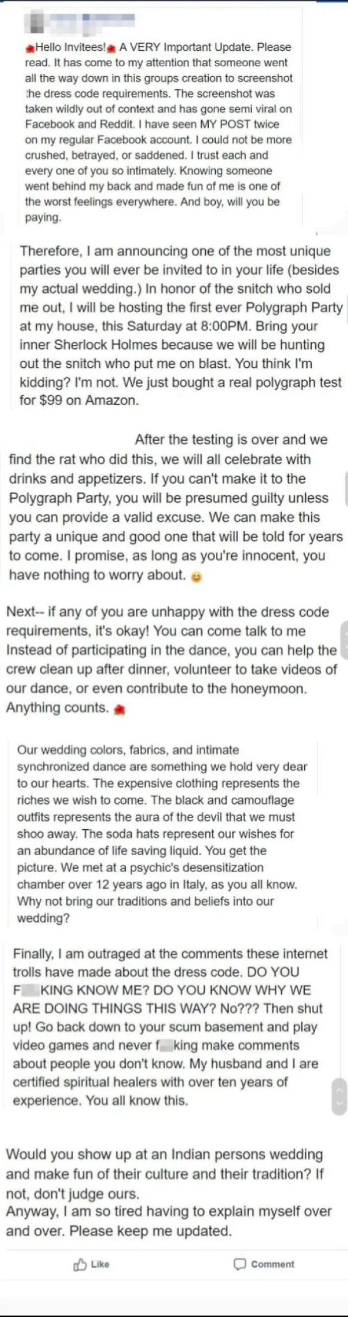 Bride Freaks Out After Finding Her Own Post On Reddit
