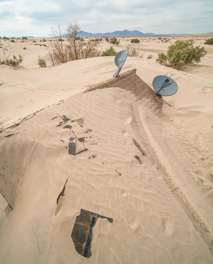 House Abandoned And Retaken By The Desert In California
