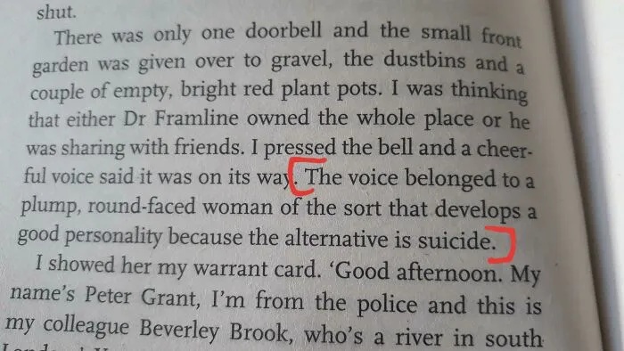 Ugly Women Without Good Personalities Should Kill Themselves [rivers Of London By Ben Aaronovitch]