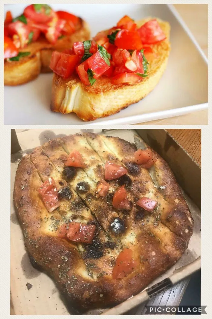 Pedí bruschetta en mi pizzería del barrio