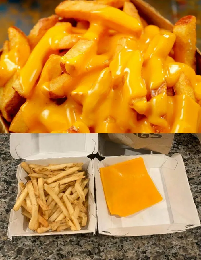 Patatas fritas con queso