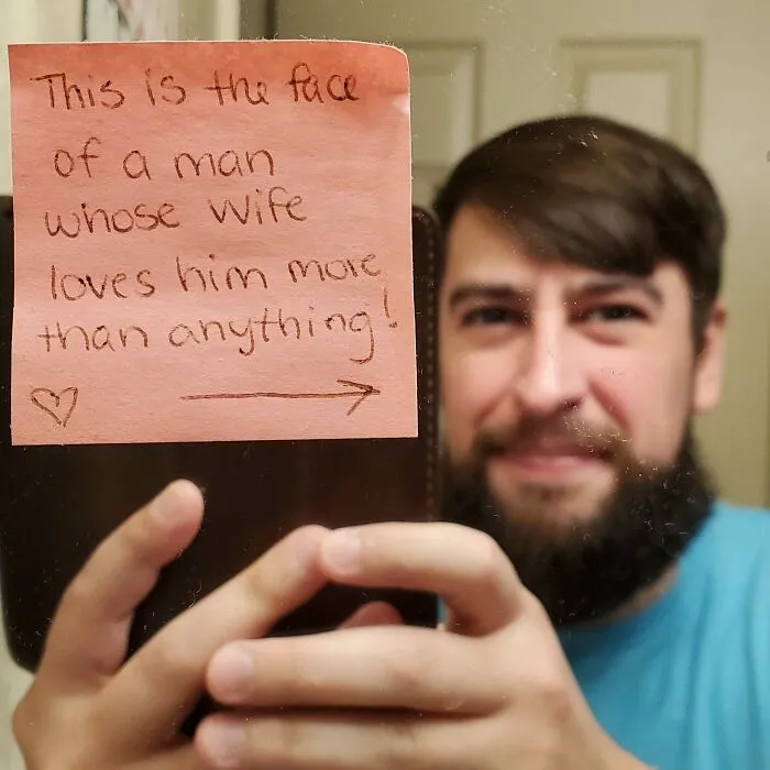 After Losing My Job And Finding It Hard To Get Outta Bed, I Wake Up To This On The Mirror In The Morning