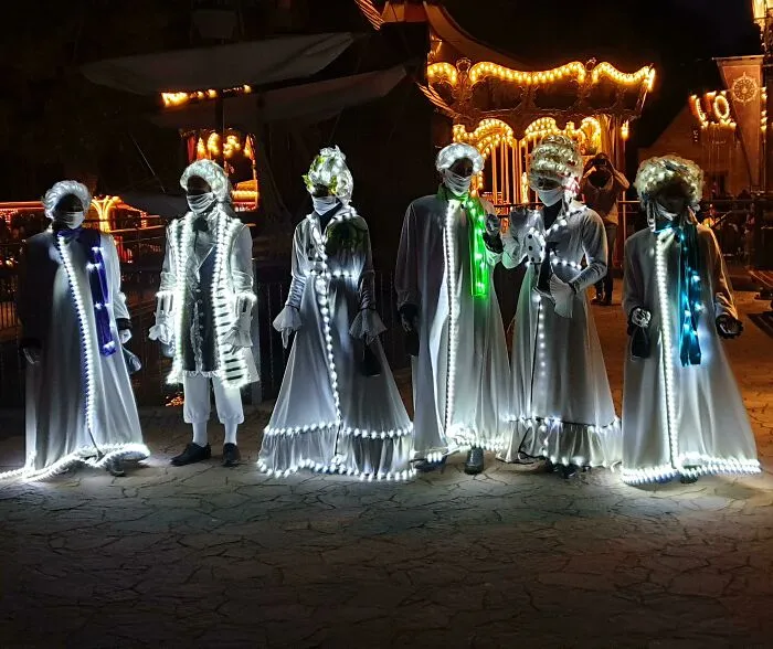 Disfraces nocturnos en Hansa Park, Alemania