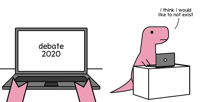 Dinosaur comic about not wanting to exist