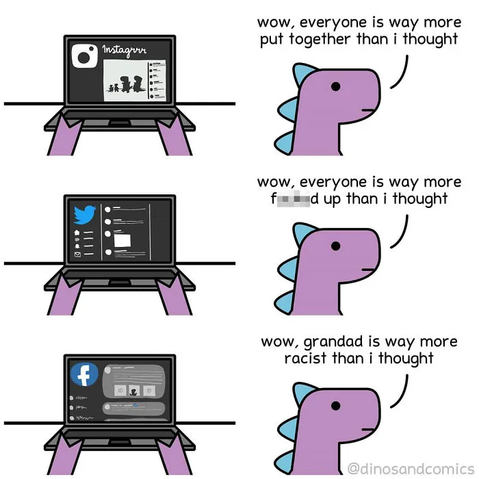 Explore Mental Health and Life Through Honest Dinosaur Comic Strips