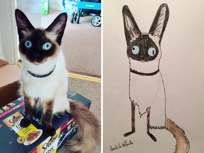 Man Who's Never Drawn In His Life Does Crappy Pet Portraits For Charity And Raises Over £13.6k (30 New Pics)