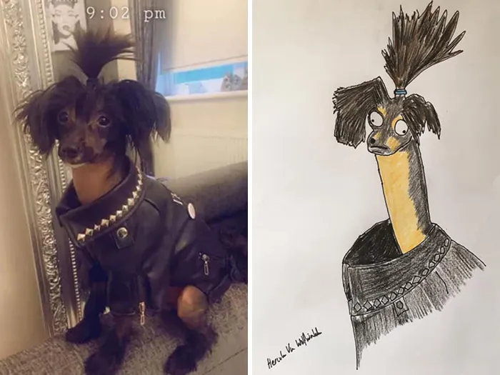 Man Who's Never Drawn In His Life Does Crappy Pet Portraits For Charity And Raises Over £13.6k (30 New Pics)