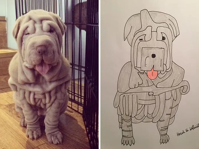 Man Who's Never Drawn In His Life Does Crappy Pet Portraits For Charity And Raises Over £13.6k (30 New Pics)