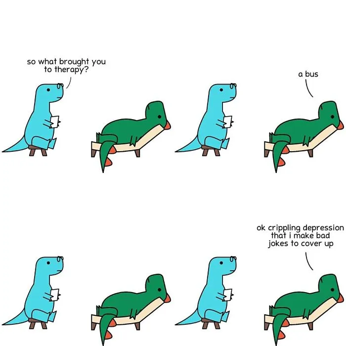 Explore Mental Health and Life Through Honest Dinosaur Comic Strips