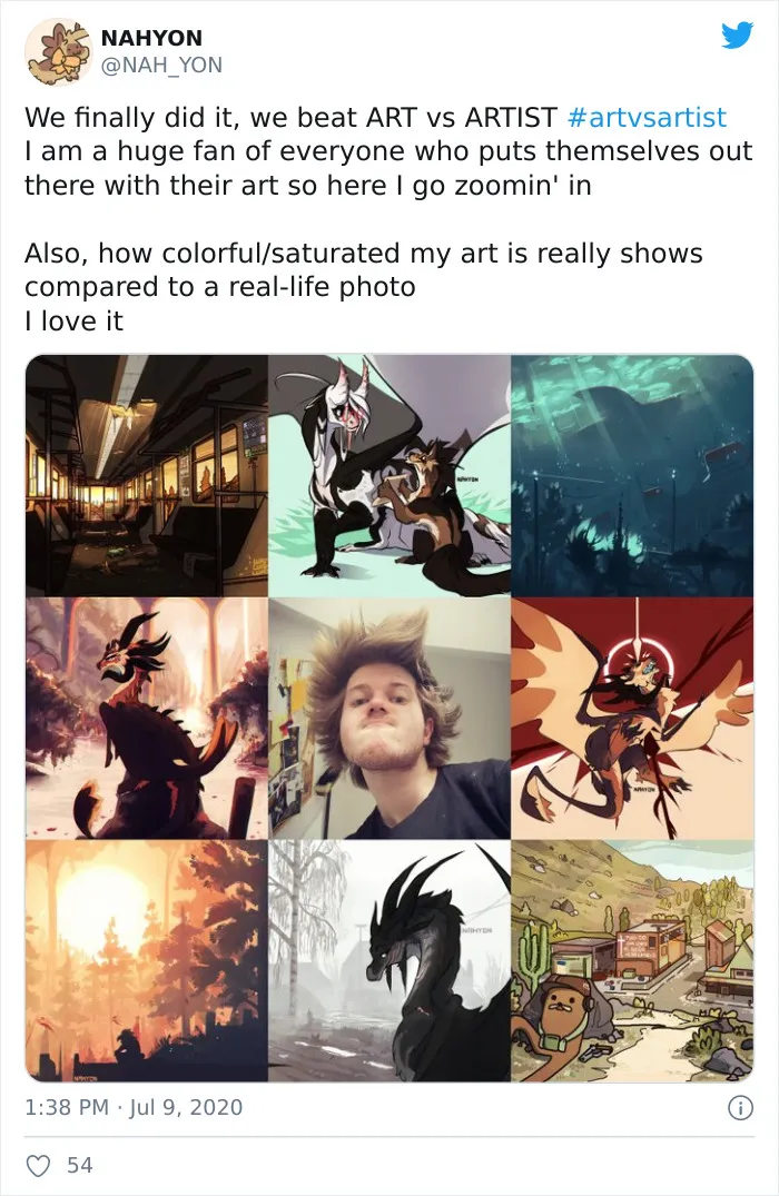 45 Of The Best Responses To The "Art Vs. Artist" Challenge
