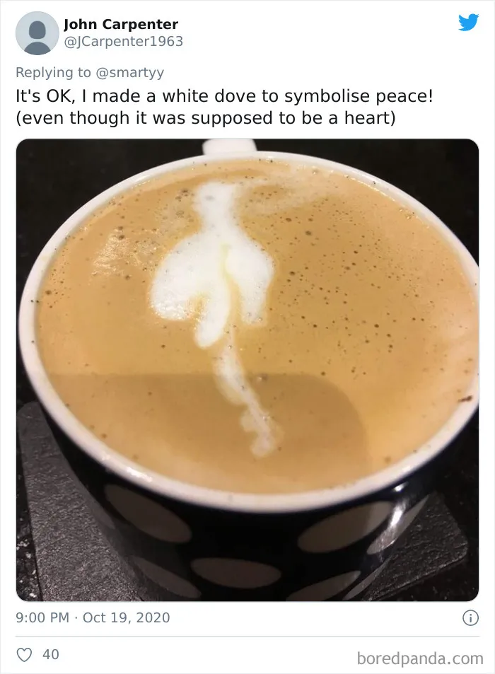 It's Ok, I Made A White Dove To Symbolise Peace! (Even Though It Was Supposed To Be A Heart)