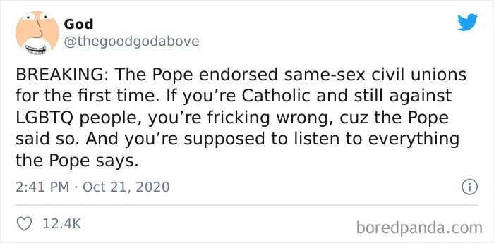 37 Of The Best Reactions To Pope Francis Endorsing Civil Unions For Same-Sex Couples