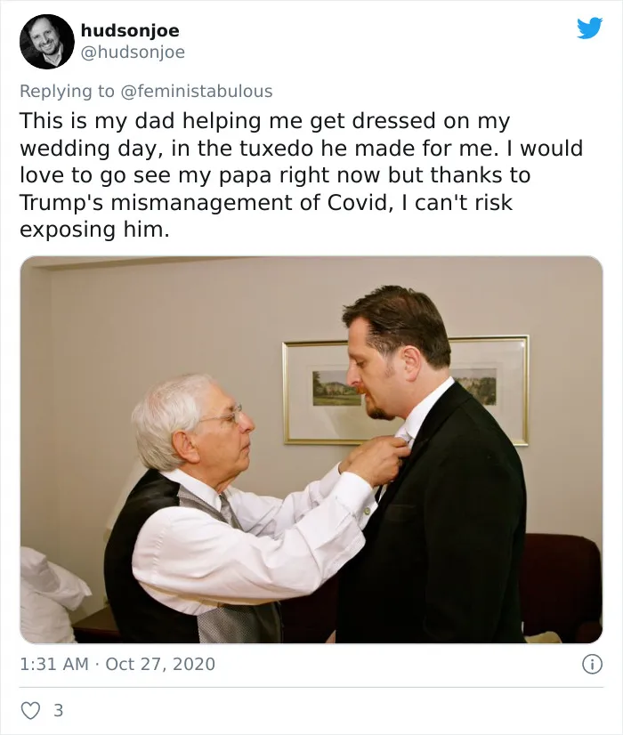 Los trolls dicen que esta foto de Joe Biden con su hijo no es apropiada, y la gente responde con fotos similarles para demostrar que no es así