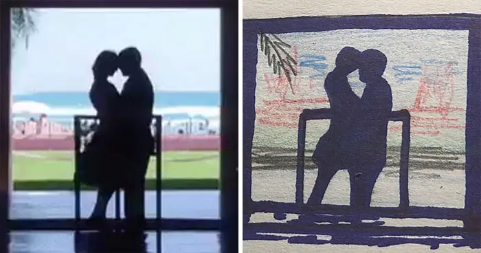 Girl On Twitter Is Drawing Various Movie Scenes Other Users Shared Under Her Post, And It's Cracking People Up (31 Pics)