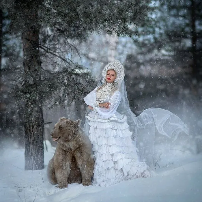 Russian Brown Bear Who Was Abandoned As A Cub And Raised By Humans Has Now Started A Modeling Career (35 Pics)