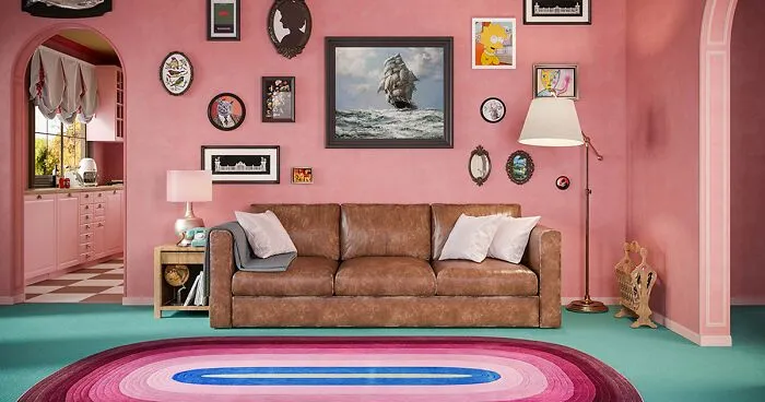 Here's What The Simpsons Interiors Would Look Like If Wes Anderson Created Them