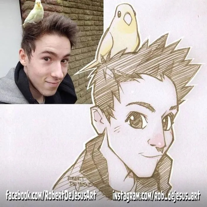 Artist Takes Pictures Strangers Send Him And Creates Cartoon Characters (30 New Pics)
