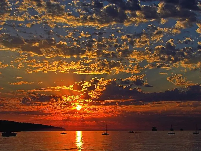 These Clouds And The Sunset. Vancouver, Canada