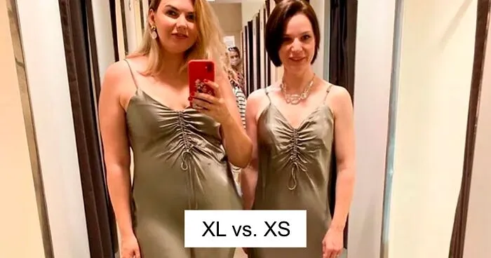 Estas mujeres comparan las tallas XL y XS de las mismas prendas, y las fotos se vuelven virales
