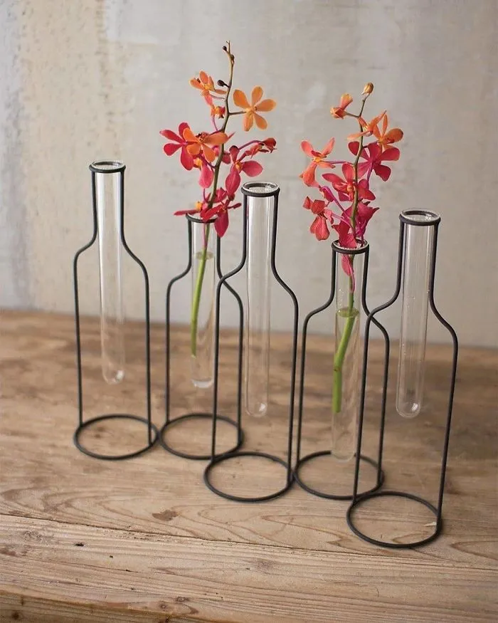 Five Wire Bottle Bud Vases By Kirklands