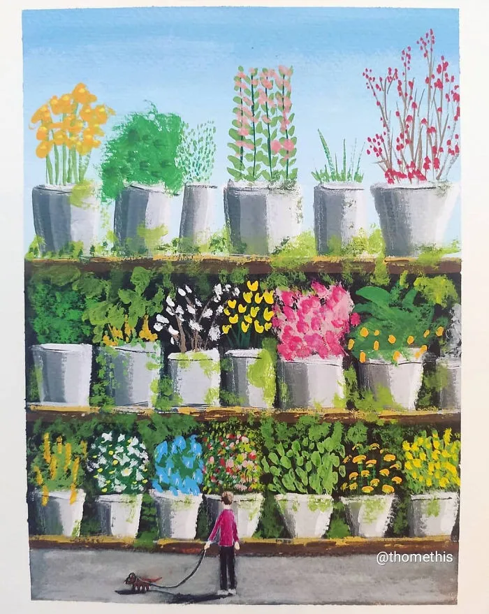 I've Challenged Myself To Draw A Gouache Painting A Day, Here's The Final Part (50 New Pics)