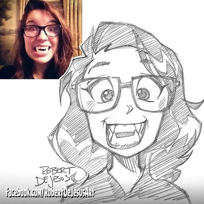 Artist Takes Pictures Strangers Send Him And Creates Cartoon Characters (30 New Pics)