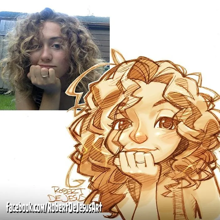Artist Takes Pictures Strangers Send Him And Creates Cartoon Characters (30 New Pics)