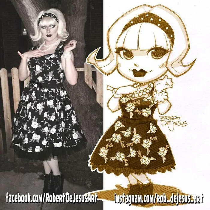 Artist Takes Pictures Strangers Send Him And Creates Cartoon Characters (30 New Pics)