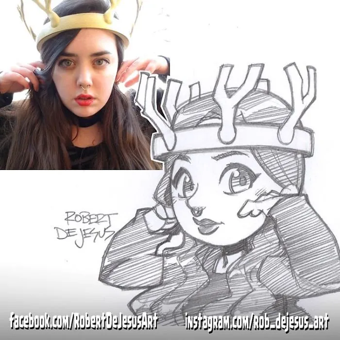 Artist Takes Pictures Strangers Send Him And Creates Cartoon Characters (30 New Pics)