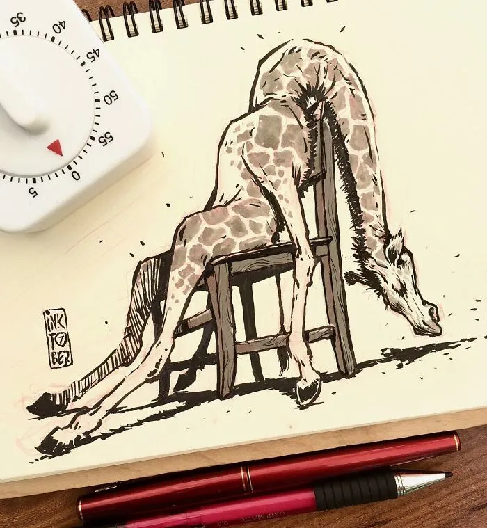 Russian Artist's 40 Illustrations Involve Dark Humor And Creepy Subjects