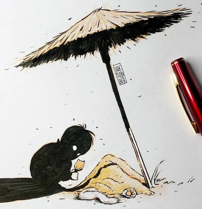Russian Artist's 40 Illustrations Involve Dark Humor And Creepy Subjects