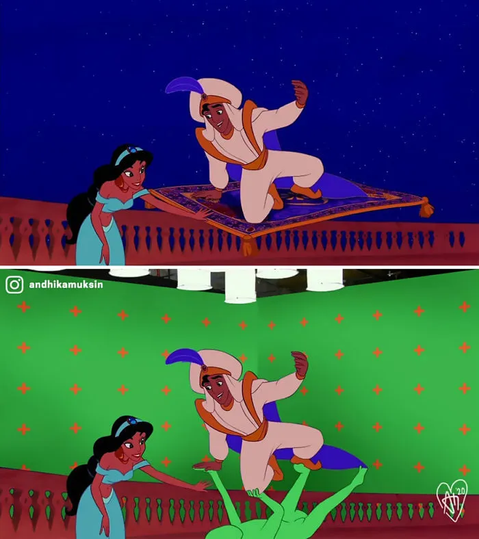 11 Behind-The-Scenes Pics Of Disney's Famous Scenes