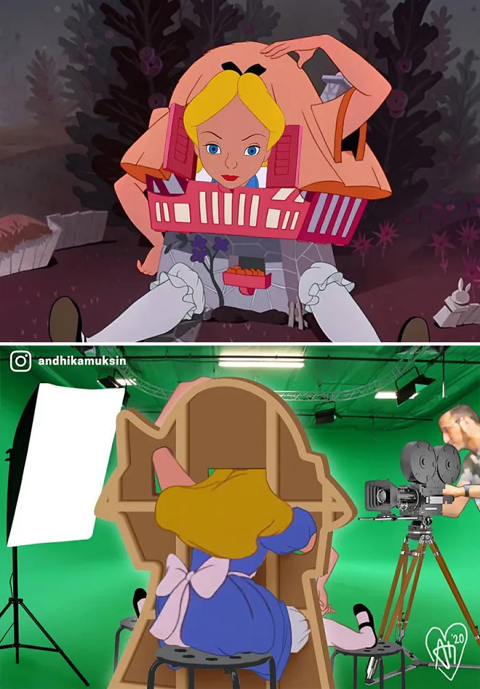 11 Behind-The-Scenes Pics Of Disney's Famous Scenes